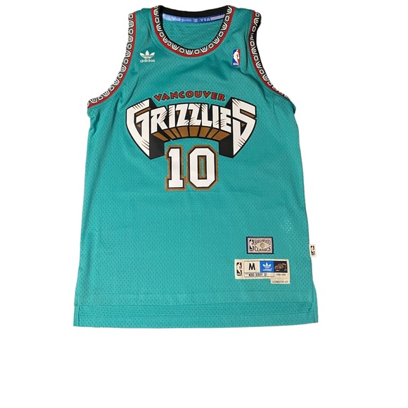 adidas Other - Mike Bibby Vancouver Grizzlies Adidas Hardwood Classics NBA jersey size L teal